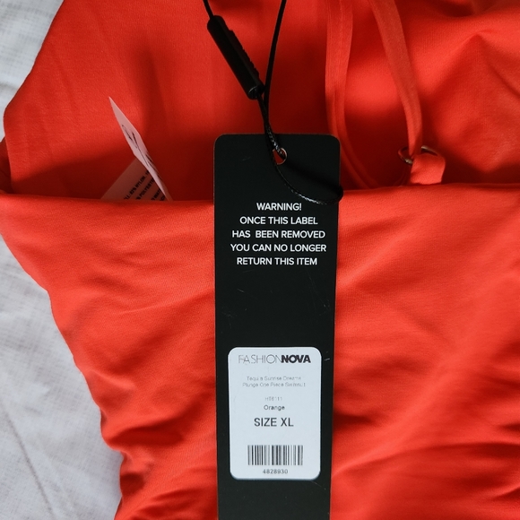 Fashion Nova One Piece Swimsuit - Orange - Picture 5 of 6